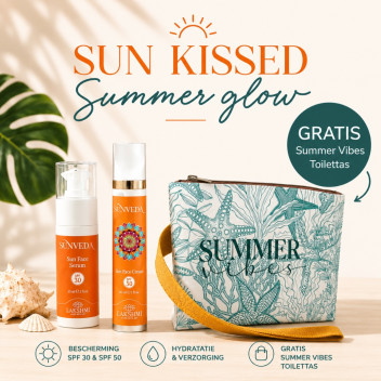 Sun Face Serum SPF30 & Face Cream SPF50 Set | Gratis Toilettas