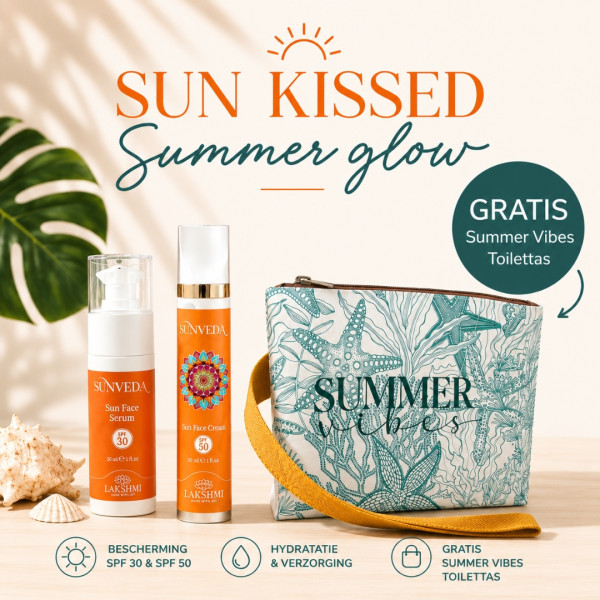 Sun Face Serum SPF30 & Face Cream SPF50 Set | Gratis Toilettas